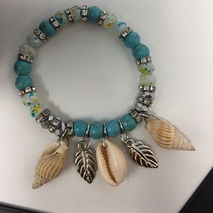 Blue&White Beautiful Beaded Charm Bracelet